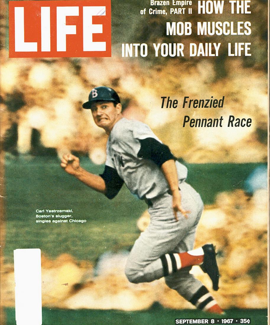 1967 LIFE Magazine "The Frenzied Pennant Race" on the: 1967 LIFE Magazine "The Frenzied Pennant Race" on the Front Covered. This is a fulled and complete LIFE Magazine issue dated September 8, 1967. It is in very good condition. PLEASE NOTE THAT FOR PRIVA