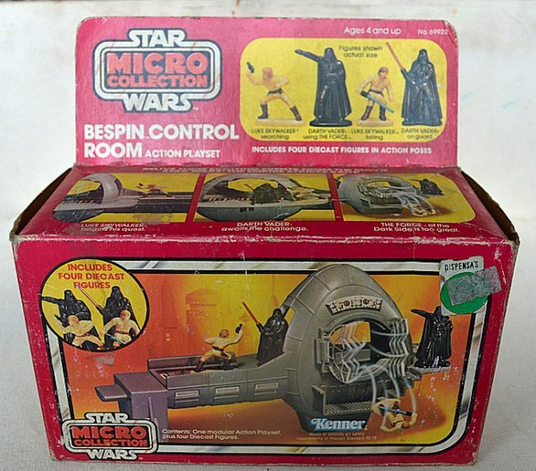 STAR WARS MICRO COLLECTION "BESPIN CONTROL ROOM" #2: STAR WARS MICRO COLLECTION "BESPIN CONTROL ROOM" ACTION PLAYSET.SEALD!. RELIVE THESE EXCITING EVENTS FROM THE "EMPIRE STRIKES BACK" MOVIE. CONTENTS INCLUDES FOUR DIE-CAST FIGURES IN ACTION POSES. FEAT
