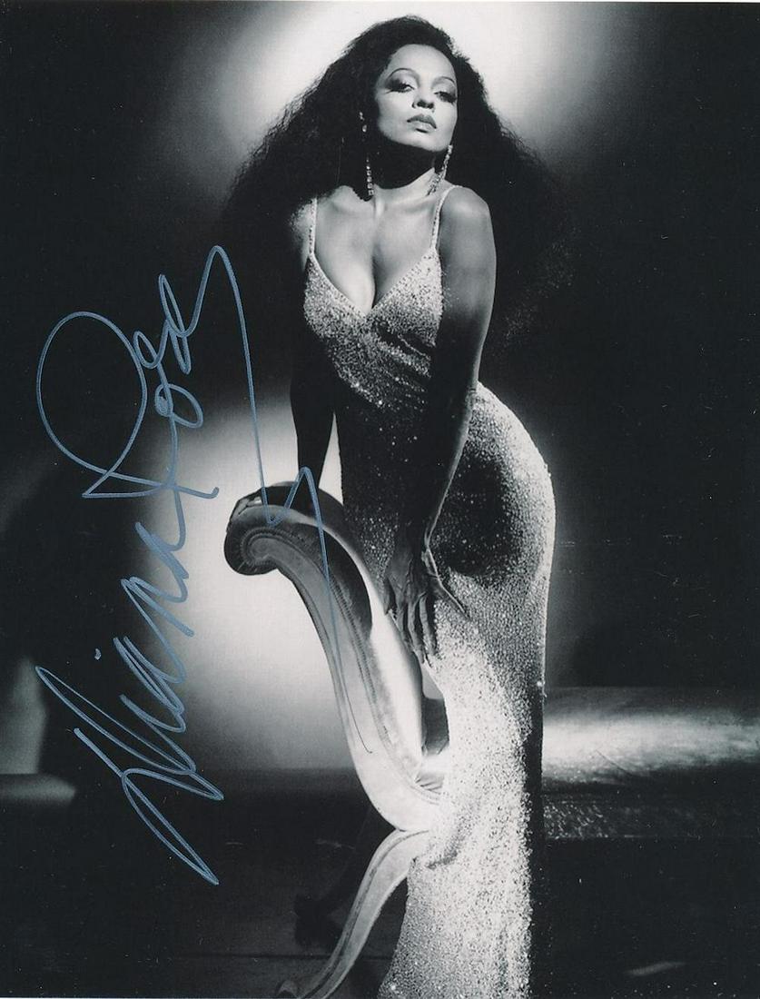 Diana Ross- 8 x 10 Stunning signed w/COA: Diana Ross- 8 x 10 Stunning signed w/COA. B&W Stunning satin finish photograph of Diana Ross in her prime signed in silver ink nicely by her. In excellent condition.