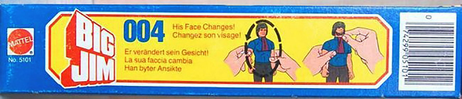 Mattel USA BIG JIM SPECIAL AGENT 004 "Mask Switcher": BIG JIM 004 Mattel USA BIG JIM SPECIAL AGENT 004 "Mask Switcher" Action Figure`81 RARE!