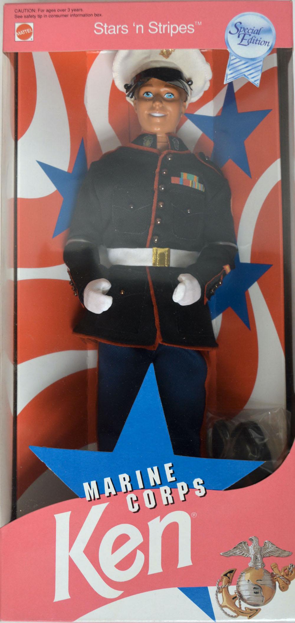 STARS ' N STRIPES "KEN" MARINE CORPS DOLL: STARS ' N STRIPES "KEN" MARINE CORPS DOLL. MINT IN A BOX. NEVER OPEN