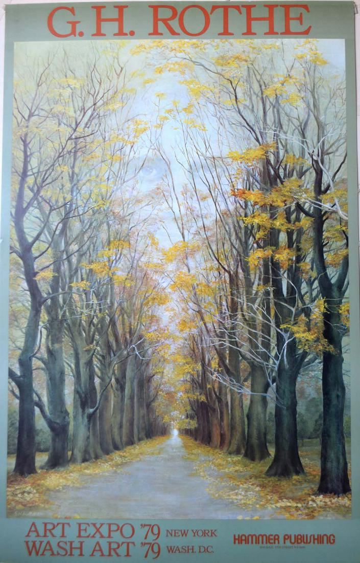 G.H. ROTHE - ART EXPO, 79: G.H. ROTHE - ART EXPO, 79, EXHIBITION POSTER, 1979, 25 X 40, GOOD CONDITION (2)