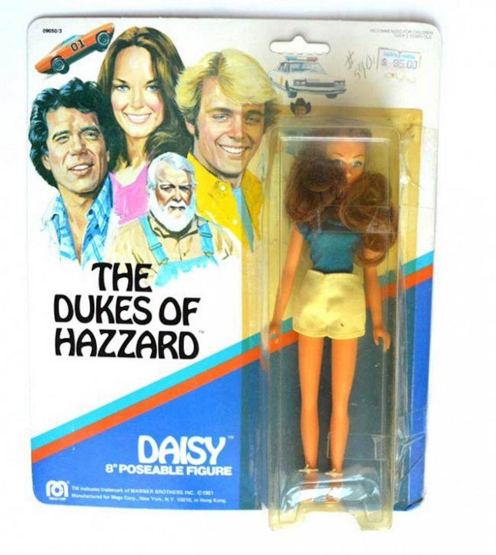 MEGO "THE DUKES OF HAZZARD" DAISY POSEABLE FIGURE: MEGO "THE DUKES OF HAZZARD" DAISY POSEABLE FIGURE. THIS IS AN 8" TALL POSEABLE FIGURE. COMPLETE AND INTACT