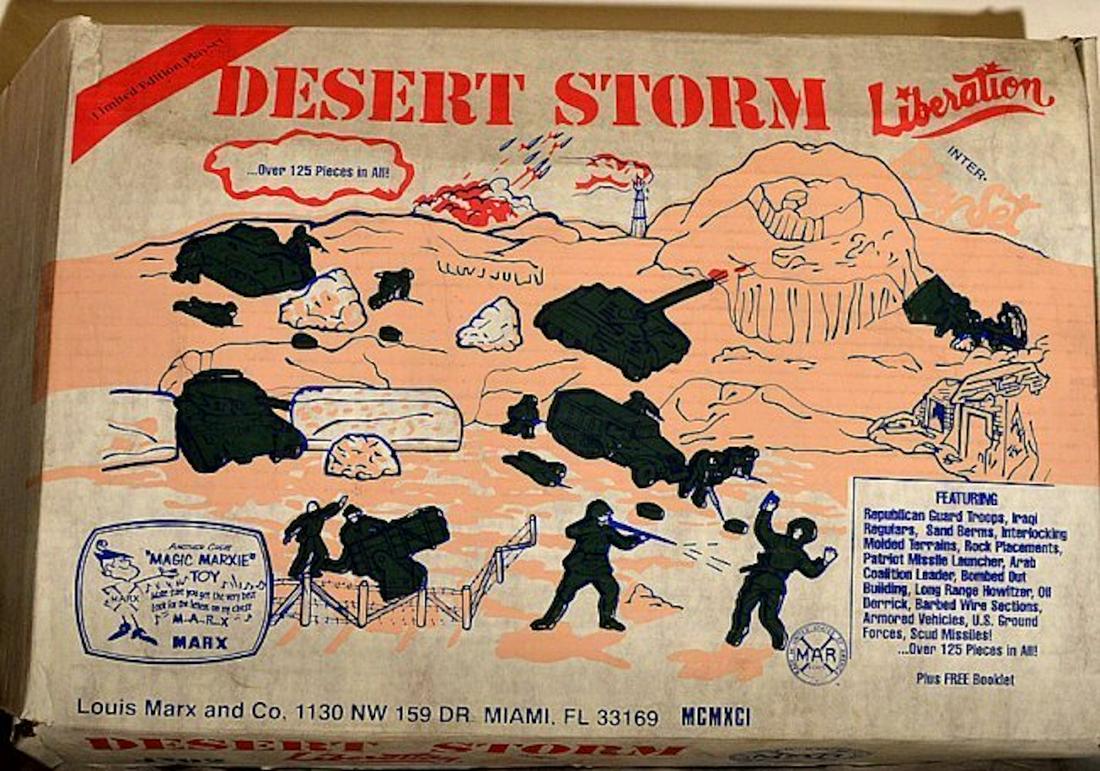 DESERT STORM LIBERATION ACTION SET MODEL KIT.: DESERT STORM LIBERATION ACTION SET MODEL KIT. BY LOUIS MARK. FEATURING OVER 125 PIECES. CONTENTS: REPUBLICAN GUARD TROOPS, IRAQI REGULARS, SAND BERMS, INTERLOCKING MOLDED TERRAINS, ETC. COMPLETE AND I