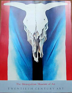 Georgia O'Keeffe - "Cow's Skull" (Rare Warehouse Find): Georgia O'Keeffe - "Cow's Skull" (Rare Warehouse Find). The Metropolitan Museum of Art. 25 x 35 Inches. Excellent Condition