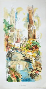 CENTRAL PARK: CENTRAL PARK, BY GEO SCHWACHA, MEASURES AT 18 1/2 X 34