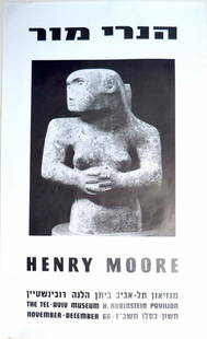 Henry Moore Poster: Henry Moore Poster. Measures at 20 x 33. Good condition