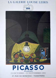 Picasso "80 eStampes": Picasso "80 eStampes". 1991, Measures at 19.5 x 27.5. Good condition