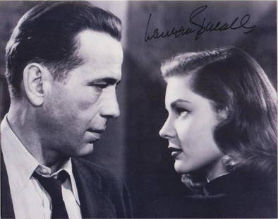 Lauren Bacall - 10 x 8 Signed Photograph w/COA: Lauren Bacall - 10 x 8 Signed Photograph w/COA. A black and white glossy photograph signed in black felt tip ink by Lauren Bacall. In very good condition.