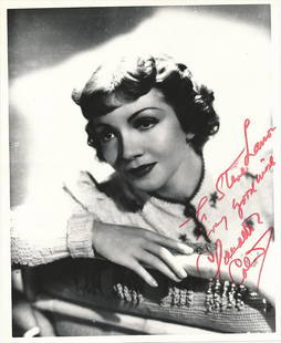 Claudette Colbert- 8 x 10 Glossy signed photograph: Claudette Colbert- 8 x 10 Glossy signed photograph w/COA. A signed photograph of Claudette Colbert. Signed by her. Comes with COA