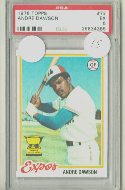 Andre Dawson: Andre Dawson - ANDRE DAWSON 1978 TOPPS CARD. PSA GRADED 5 - EXCELLENT