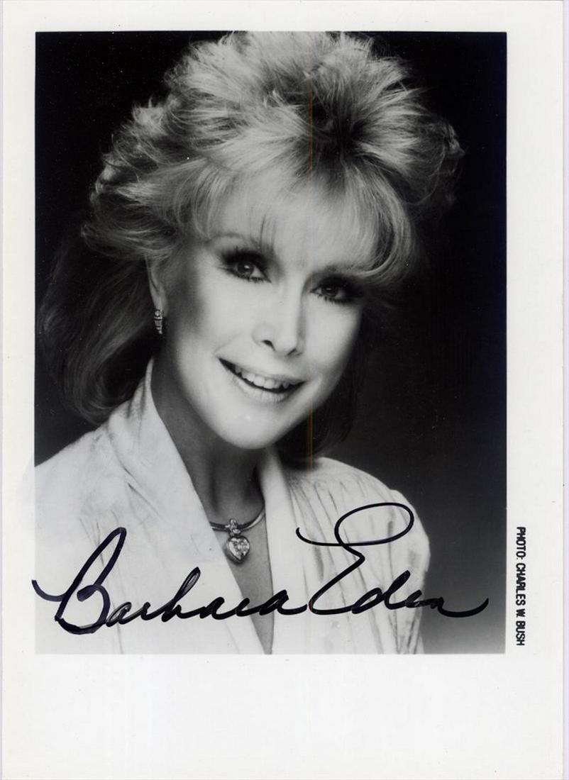 Barbara Eden - 5 x 7 Signed Photograph w/COA: Barbara Eden - 5 x 7 Signed Photograph w/COA. A signed black and white glossy photograph signed in black felt tip ink by Barbara Eden. Comes with COA