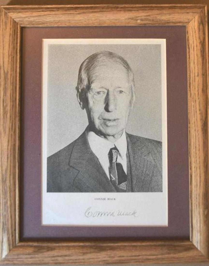 Connie Mack - SIGNED FRAMED 8 X 10 PHOTOGRAPH (NO CERTIFICATE): Connie Mack - SIGNED FRAMED 8 X 10 PHOTOGRAPH (NO CERTIFICATE). A SIGNED PHOTOGRAPH OF CONNIE MACK. VERY GOOD CONDITION