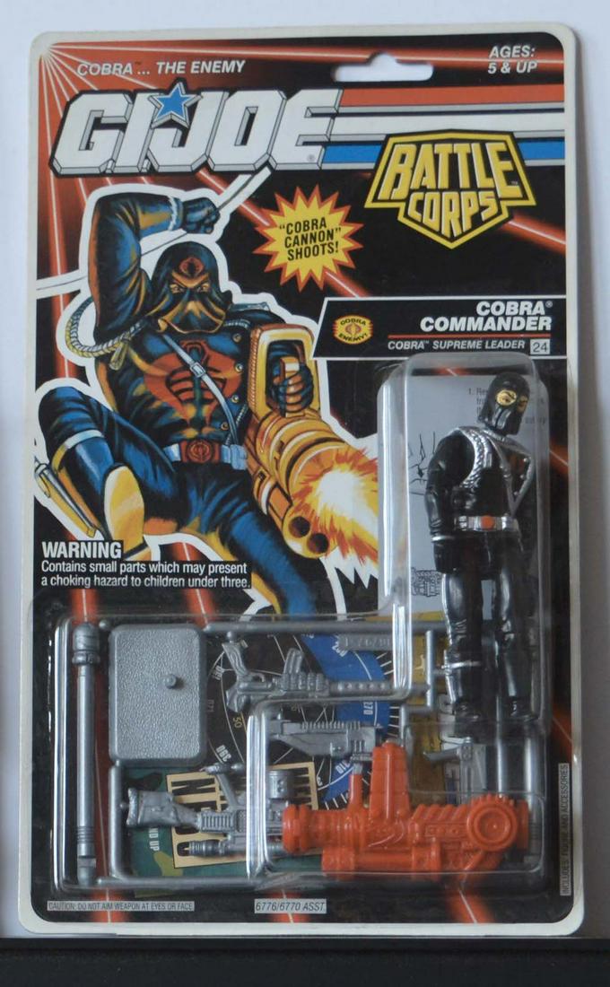 G.I. JOE "COBRA COMMANDER" BATTLE CORPS FIGURE ON CARD: G.I. JOE "COBRA COMMANDER" COBRA SUPREME LEADER. BATTLE CORPS FIGURE ON CARD. 1992. MINT CONDITION