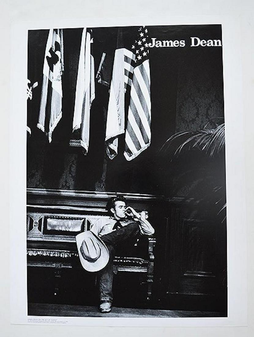 JAMES DEAN SITTING UNDER FLAGS liquidation 50% off ,: JAMES DEAN SITTING UNDER FLAGS POSTER. MEASURES 19 X 25 liquidation 50% off ,