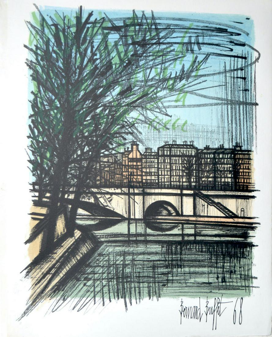 BERNARD BUFFET - UNTITLED (ORIGINAL LITHOGRAPH): BERNARD BUFFET - UNTITLED (ORIGINAL LITHOGRAPH), MOURLOT ORIGINAL LITHOGRAPH, PLATE SIGNED,