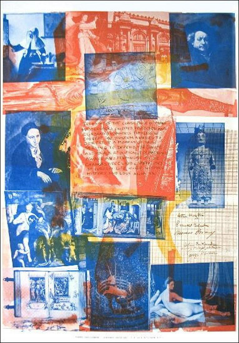 Robert Rauschenberg -Title - 100 Years Treasury of the: Robert Rauschenberg -Title - 100 Years Treasury of the Conscience of Man, 1970. Metropolitan Museum of art-original printing in near mint ncondition never was framed 39 x 25.1/2. This poster was print