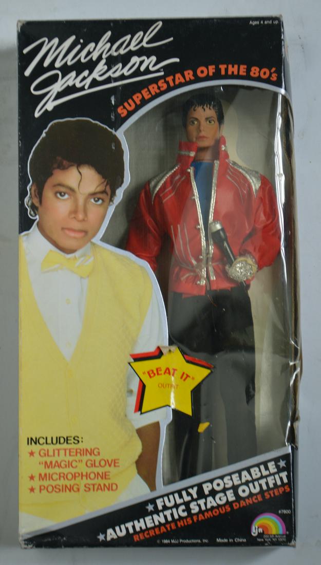 MICHAEL JACKSON DOLL W/ "BEAT IT" OUTFIT: MICHAEL JACKSON DOLL W/ "BEAT IT" OUTFIT, UNUSED, VERY GOOD CONDITION