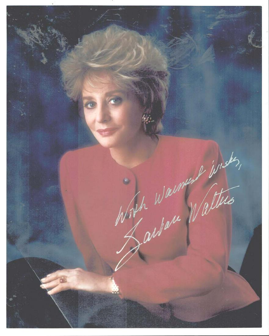 Barbara Walters - 8 x 10 Signed Photo w/COA: Barbara Walters - 8 x 10 Signed Photo w/COA. A signed photograph of Barbara Walters. Signed by her. Comes with COA. Very good condition