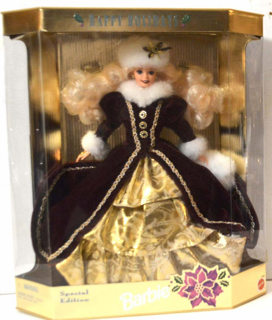 BARBIE "HAPPY HOLIDAYS" DOLL: BARBIE "HAPPY HOLIDAYS" DOLL. NEW. MINT IN A BOX (70)
