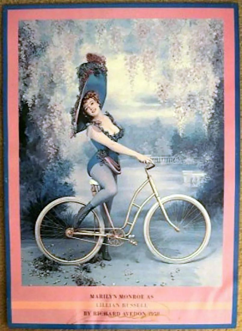 RICHARD AVEDON PHOTO OF MARILYN MONROE AS LILIAN RUSSEL: RICHARD AVEDON OF MARILYN MONROE DEPICTING OTHER GODDESSES OF THE SCREEN; NEAR MINT CONDITION