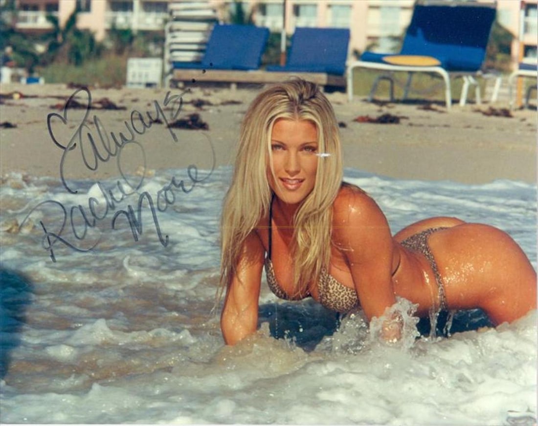 Rachel Moore - 10 x 8 Signed Photograph w/COA: Rachel Moore - 10 x 8 Signed Photograph w/COA. A signed color glossy photograph signed in black ink by Rachel Moore. Comes with COA