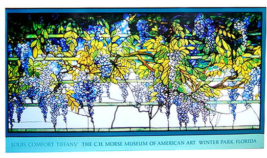 LOUIS COMFORT TIFFANY VISTARIA: LOUIS COMFORT TIFFANY VISTARIA. This beautiful poster was produced by the Metropolitan Museum of Art in the early 1986 in near mint condition. 42 X 18. ORIGINAL METROPOLITAN MUSEUM POSTERS, VINTAGE FR