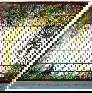 TIFFANY HECKSHER WINDOW Vintage Poster: TIFFANY HECKSHER WINDOW Vintage Poster. LOUIS COMFORT TIFFANY HECKSHER WINDOW Vintage Poster This beautiful poster was produced by the Metropolitan Museum of Art in the early 1980s..in near mint condi