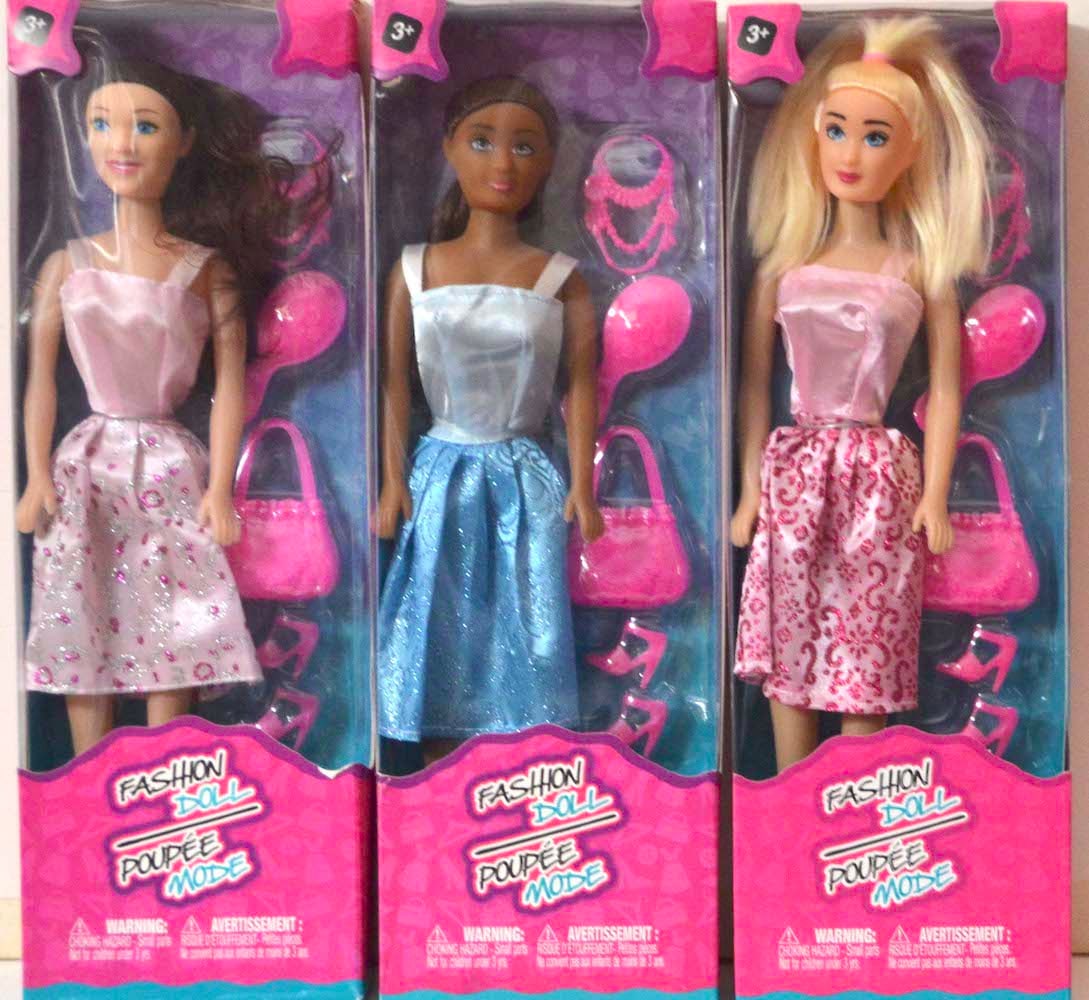 SET OF 3 "BARBIE FASHION DOLLS": SET OF 3 "BARBIE FASHION DOLLS". NEW. MINT IN A BOX (3A)