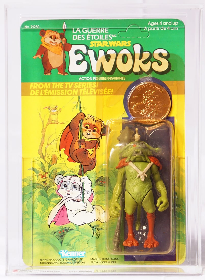 Star Wars Kenner Canada Carded Action Figure - Ewoks King Gorneesh: Star Wars Kenner Canada Carded Action Figure - Ewoks King Gorneesh, CAS 85 Grade, Cert #10201111, very good condition