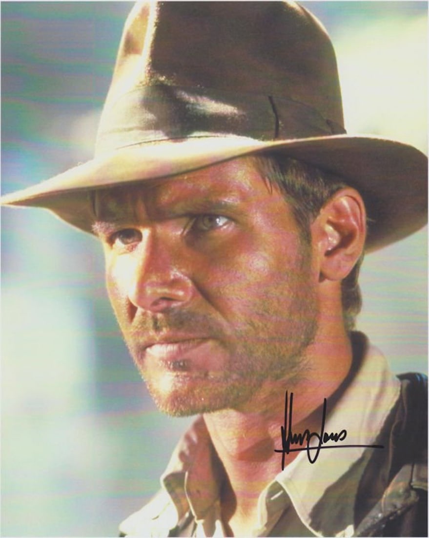 HARRISON FORD SIGNED 8 X 10 PHOTOGRAPH: HARRISON FORD SIGNED 8 X 10 PHOTOGRAPH. THE AUTHENTICITY OF THIS ITEM IS GUARANTEED BY KC STARS ENTERTAINMENT. THIS ITEM WAS PERSONALLY HAND SIGNED BY HARRISON FORD