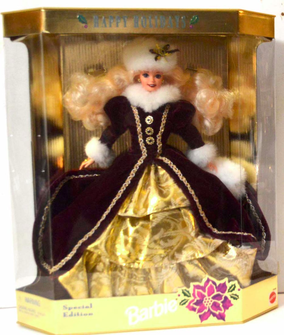 BARBIE "HAPPY HOLIDAYS" DOLL: BARBIE "HAPPY HOLIDAYS" DOLL. NEW. MINT IN A BOX (70)