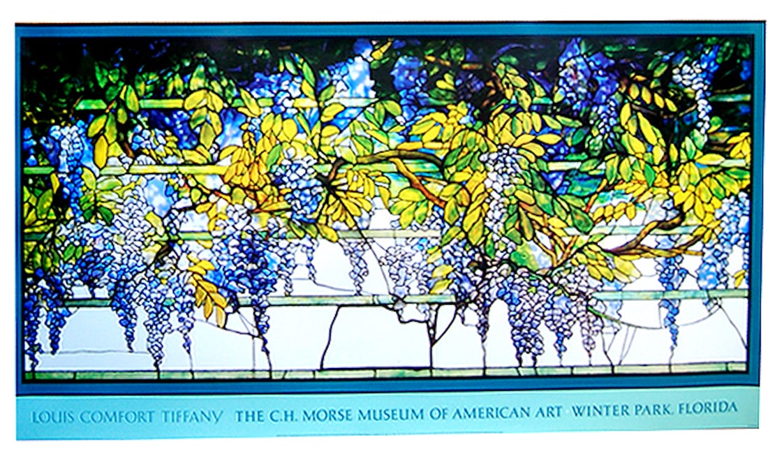 LOUIS COMFORT TIFFANY VISTARIA: LOUIS COMFORT TIFFANY VISTARIA. This beautiful poster was produced by the Metropolitan Museum of Art in the early 1986 in near mint condition. 42 X 18. ORIGINAL METROPOLITAN MUSEUM POSTERS, VINTAGE FR