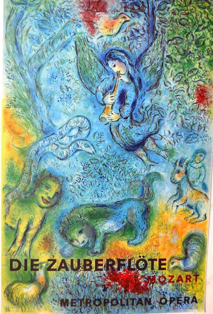 MARC CHAGALL - "DIE ZAUBERFLOTE" (four available): MARC CHAGALL - "DIE ZAUBERFLOTE", 25.5 X 39, GOOD CONDITION