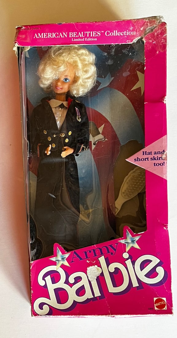 Barbie "Army" Doll: Barbie "Army" Doll. Part of the American Beauties Collection. New. Complere and intact. Box shows signs of ageing.