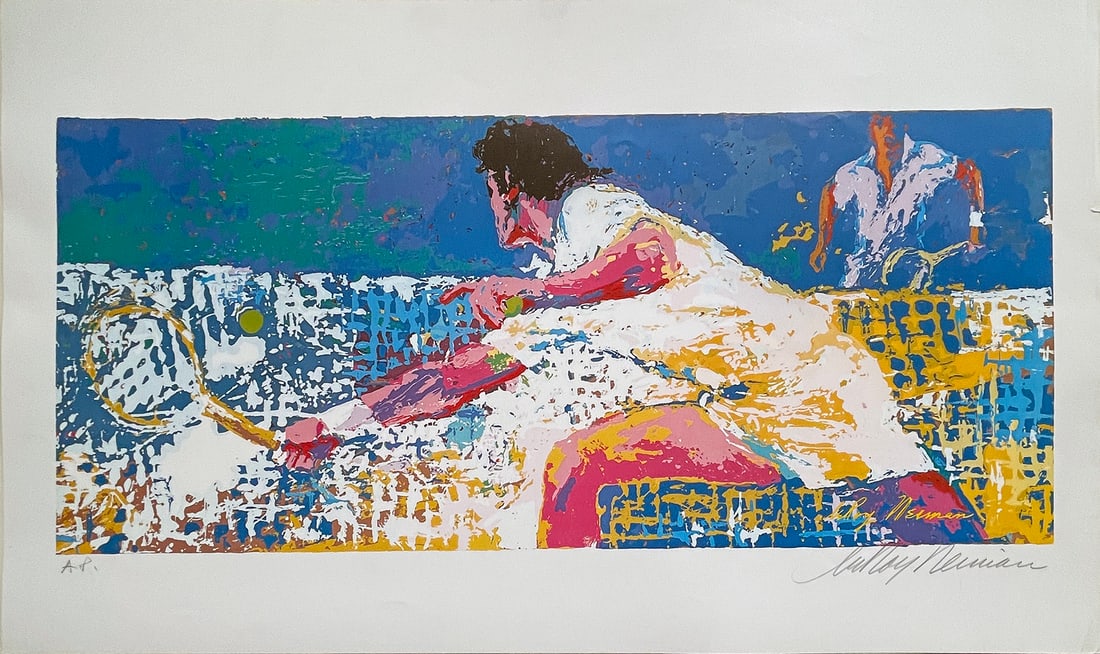 Leroy neiman + Boxant + Circa 1990′S + Signée Imprimé Encadré + Acheter