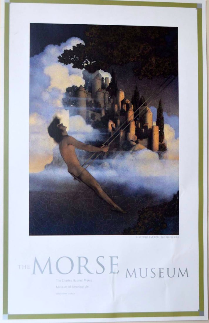 MAXFIELD PARRISH - "SWING": MAXFIELD PARRISH - "SWING", MEASURES AT 14 X 22, GOOD CONDITION