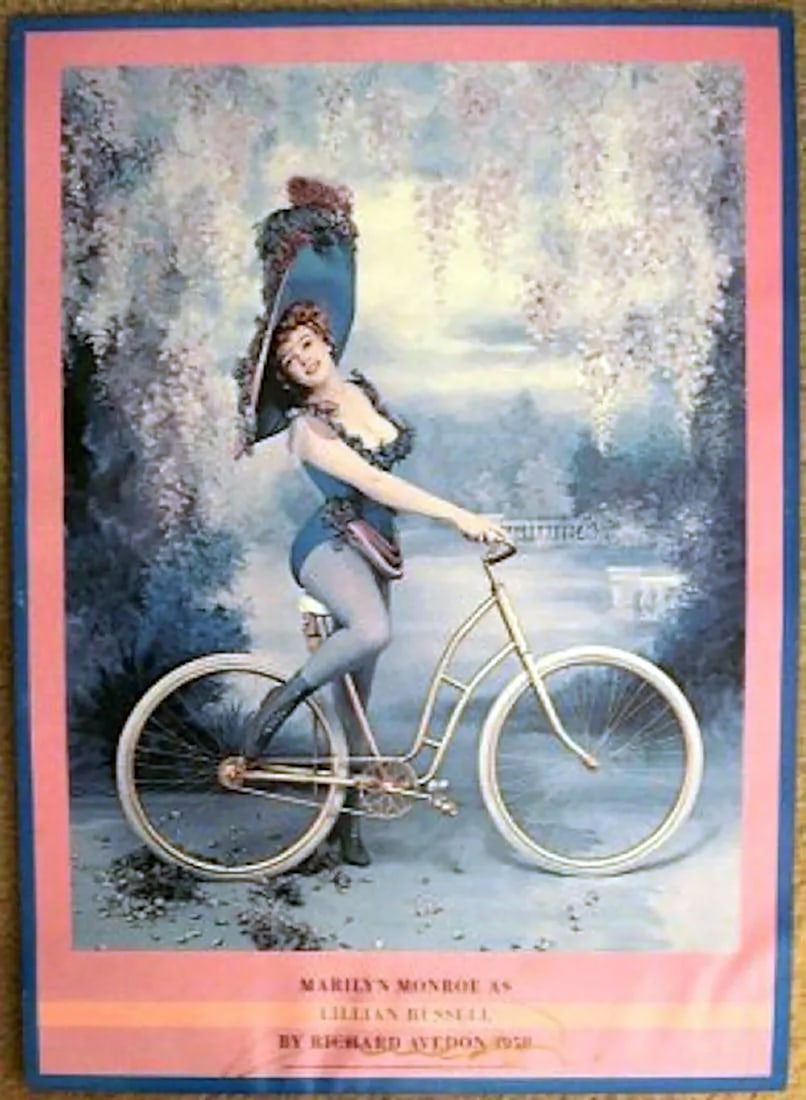 RICHARD AVEDON PHOTO OF MARILYN MONROE AS LILIAN RUSSEL: RICHARD AVEDON OF MARILYN MONROE DEPICTING OTHER GODDESSES OF THE SCREEN; NEAR MINT CONDITION