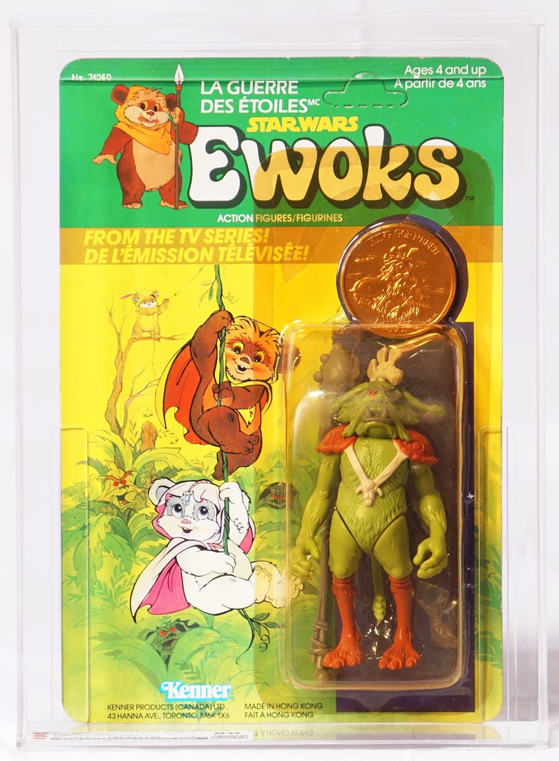 Star Wars Kenner Canada Carded Action Figure - Ewoks King Gorneesh: Star Wars Kenner Canada Carded Action Figure - Ewoks King Gorneesh, CAS 80 Grade, Cert #10201142, very good condition