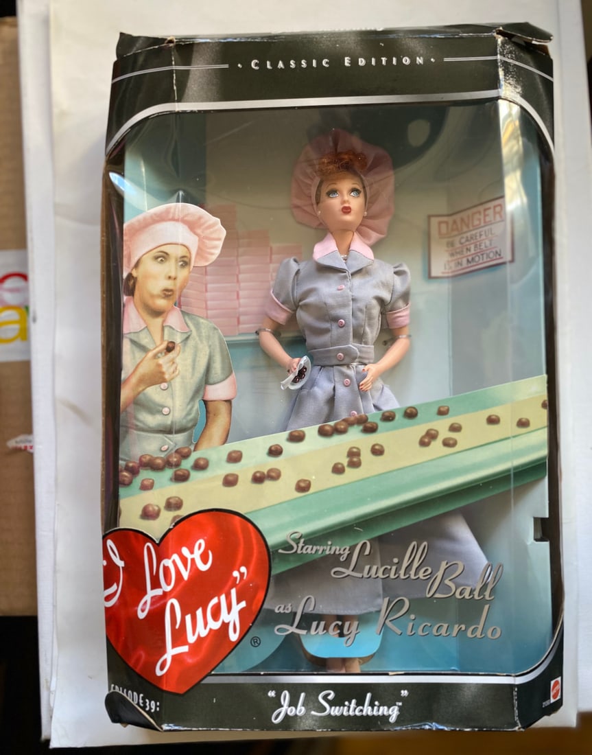I Love Lucy "Job Switching" Barbie Doll: I Love Lucy "Job Switching" Barbie Doll. Classic. From Episode 39 "Job Switching." New. Complete and intact (3)