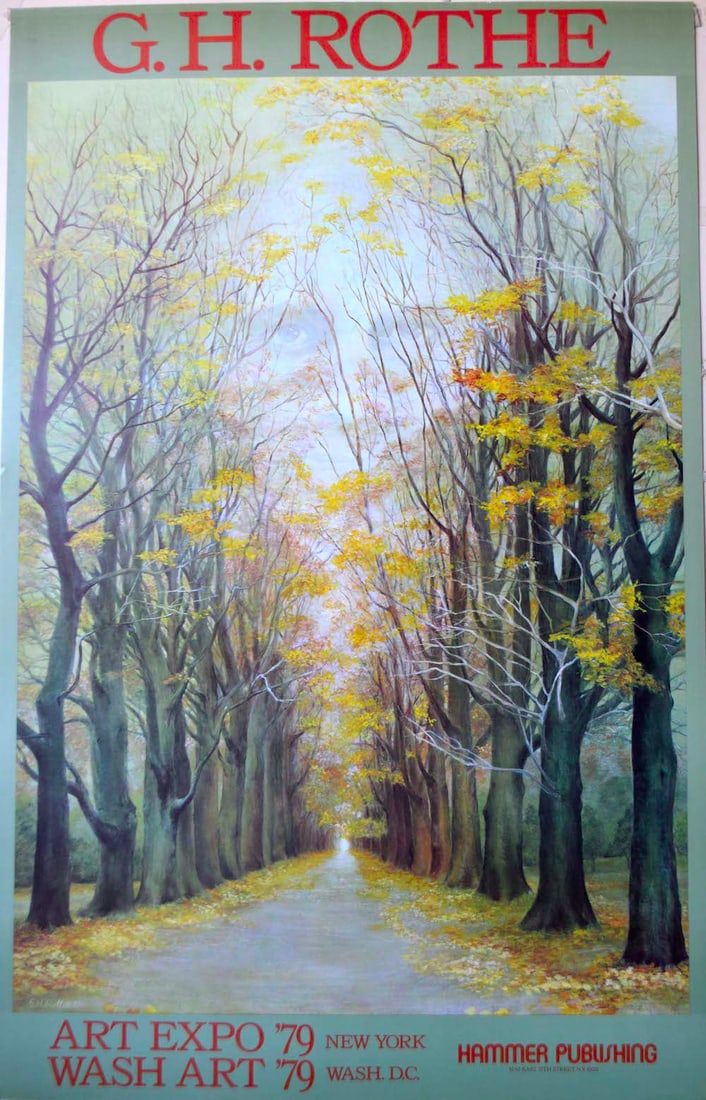 G.H. ROTHE - ART EXPO, 79: G.H. ROTHE - ART EXPO, 79, EXHIBITION POSTER, 1979, 25 X 40, GOOD CONDITION (2)