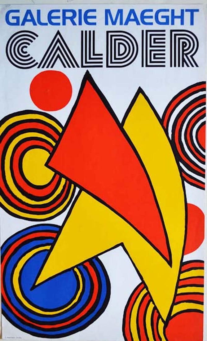 Alexander Calder - "Galerie Maeght Original Lithograph: Alexander Calder - "Galerie Maeght Original Lithograph. Measures at 19 x 31