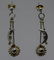 Sterling Silver Moon & Sun Two Tone Dangle Earrings
