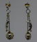 Sterling Silver Moon & Sun Two Tone Dangle Earrings - 2