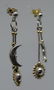 Sterling Silver Moon & Sun Two Tone Dangle Earrings - 3