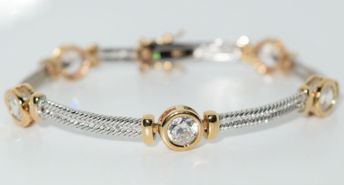 Two Tone Sterling Silver Bracelet (1 of 3)