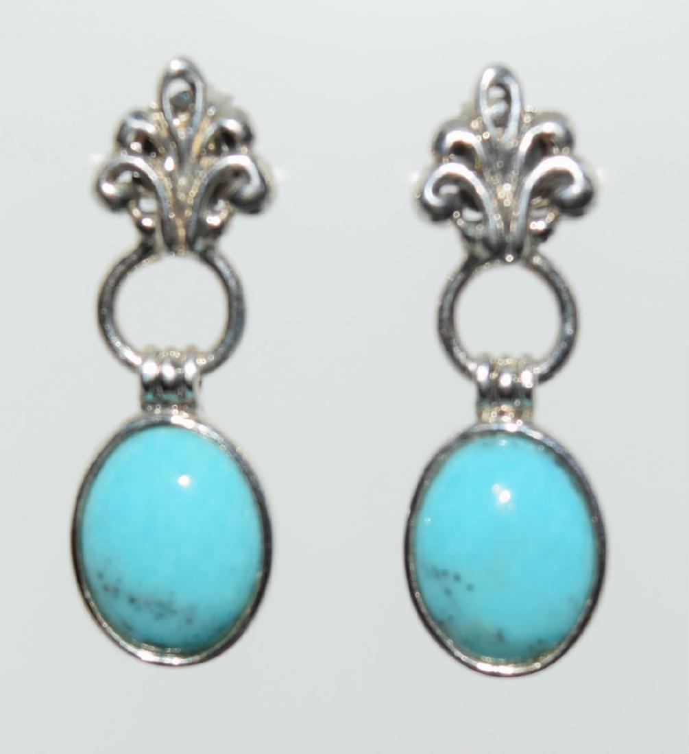 Barse Turquoise Sterling Silver Earrings (1 of 3)