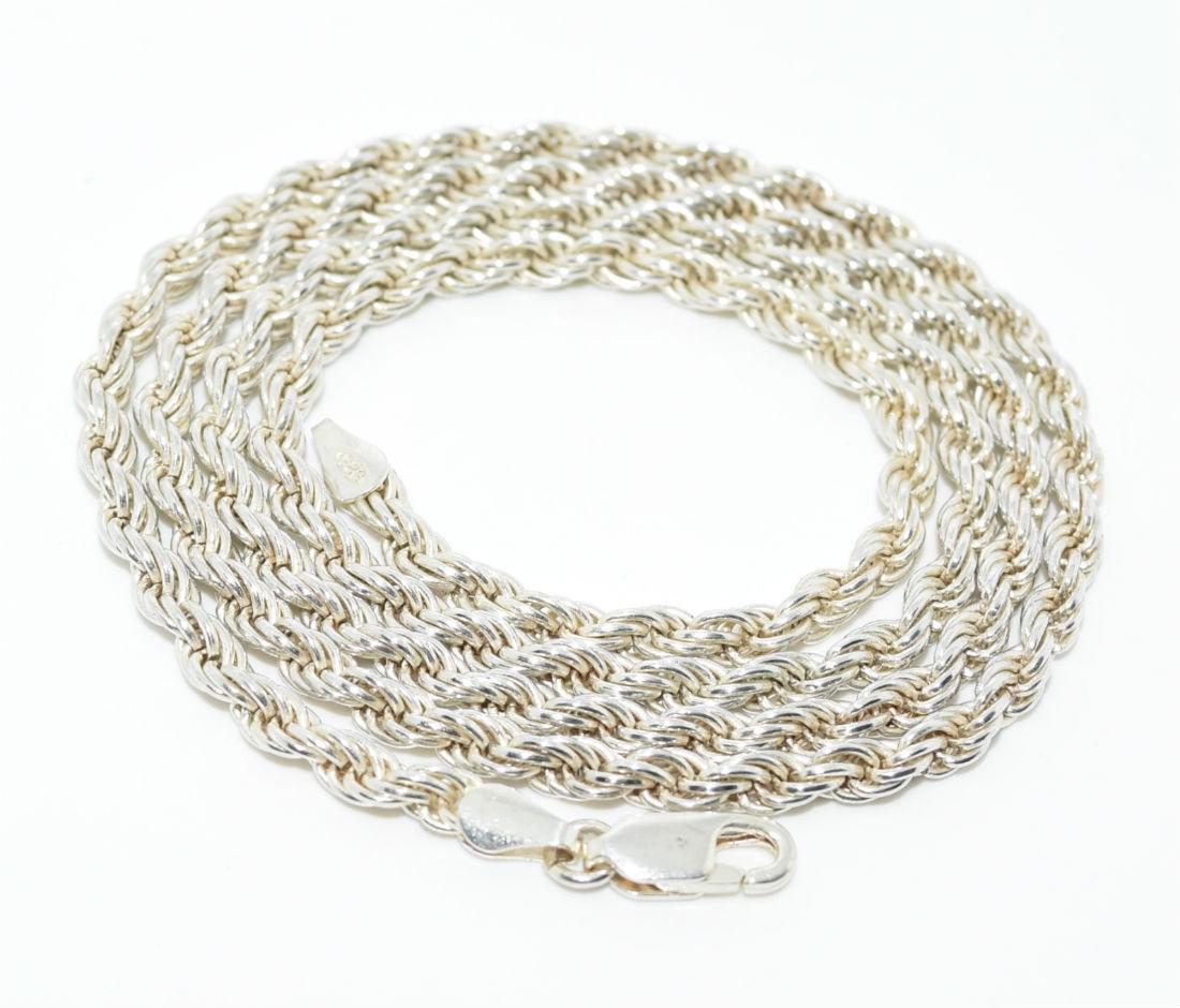 24" Italy Sterling Silver Rope Chain (1 of 2)