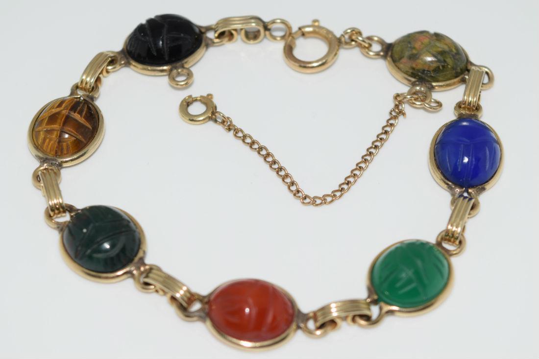 1/20 12k Rolled Gold Scarab Bracelet (1 of 3)