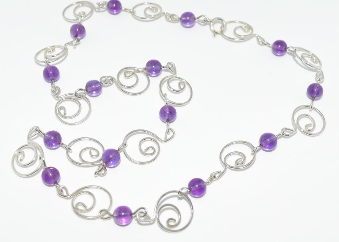 Sterling Silver Spiral Link Necklace (1 of 3)